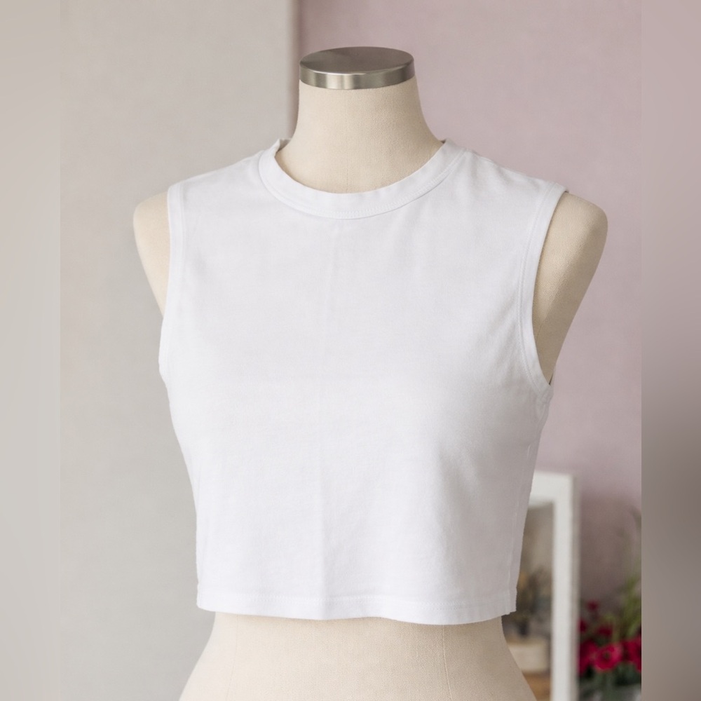 Zara White Muscle Tee